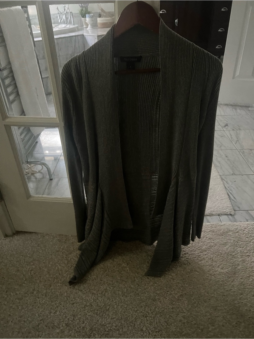 Gray cardigan from White House, Black market